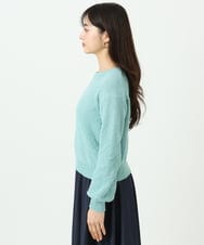 F1FFD23140 MK MICHEL KLEIN(小さいサイズ)(メゾン ドゥ サンク) 【小さいサイズ】鹿の子編みニット/洗える ミントグリーン