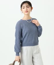 F1FFD23140 MK MICHEL KLEIN(小さいサイズ)(メゾン ドゥ サンク) 【小さいサイズ】鹿の子編みニット/洗える ミントグリーン