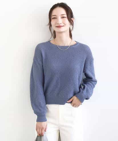 F1FFD23140 MK MICHEL KLEIN(小さいサイズ) 【小さいサイズ】鹿の子編みニット/洗える