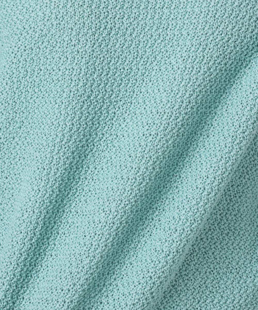 F1FFD23140 MK MICHEL KLEIN(小さいサイズ)(メゾン ドゥ サンク) 【小さいサイズ】鹿の子編みニット/洗える ブルー