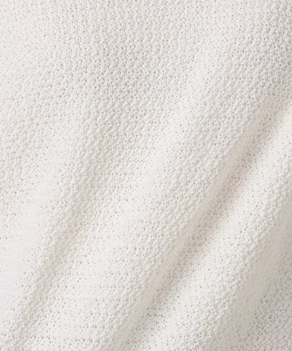 F1FFD23140 MK MICHEL KLEIN(小さいサイズ)(メゾン ドゥ サンク) 【小さいサイズ】鹿の子編みニット/洗える ブルー