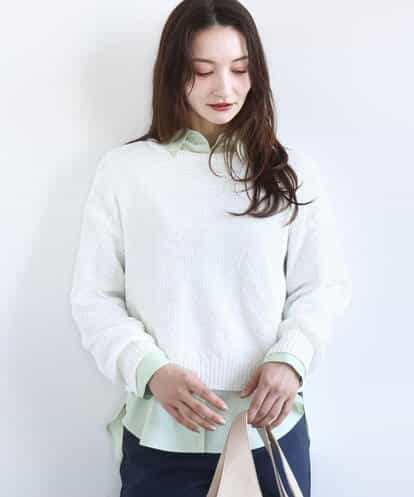 F1FFD23140 MK MICHEL KLEIN(小さいサイズ) 【小さいサイズ】鹿の子編みニット/洗える