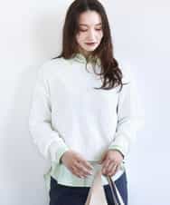 F1FFD23140 MK MICHEL KLEIN(小さいサイズ)(メゾン ドゥ サンク) 【小さいサイズ】鹿の子編みニット/洗える ホワイト