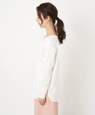 F1FFS15170 MK MICHEL KLEIN(小さいサイズ)(メゾン ドゥ サンク) 【小さいサイズ】ショート丈ニット×ロンT ツインセット/洗える ライトブルー