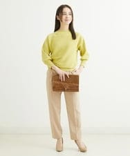 F1FFS18130 MK MICHEL KLEIN(小さいサイズ)(メゾン ドゥ サンク) 【小さいサイズ】ボートネックニット/洗える ブルー