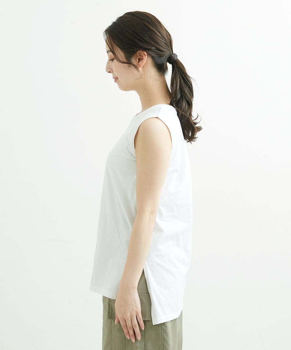 F1FFS25140 MK MICHEL KLEIN(小さいサイズ)(メゾン ドゥ サンク) 【小さいサイズ】ニットベストレイヤード ツインセット/洗える ライトグリーン