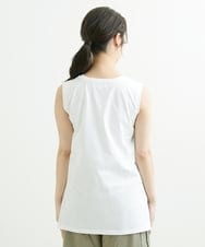F1FFS25140 MK MICHEL KLEIN(小さいサイズ)(メゾン ドゥ サンク) 【小さいサイズ】ニットベストレイヤード ツインセット/洗える ライトグリーン