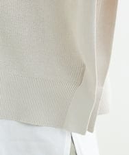 F1FFS25140 MK MICHEL KLEIN(小さいサイズ)(メゾン ドゥ サンク) 【小さいサイズ】ニットベストレイヤード ツインセット/洗える ライトグリーン