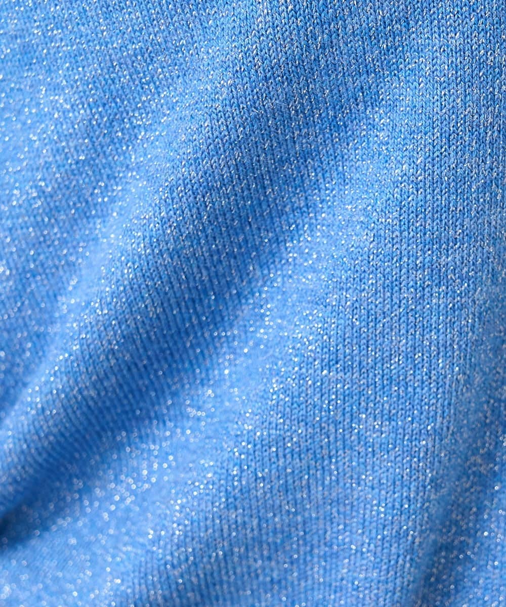 F1FFV33090 MK MICHEL KLEIN(小さいサイズ)(メゾン ドゥ サンク) 【小さいサイズ】モックネックラメニット/洗える オレンジ