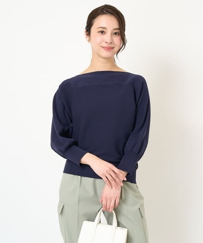 F1FFV34130  【小さいサイズ】ボートネックニット/洗える