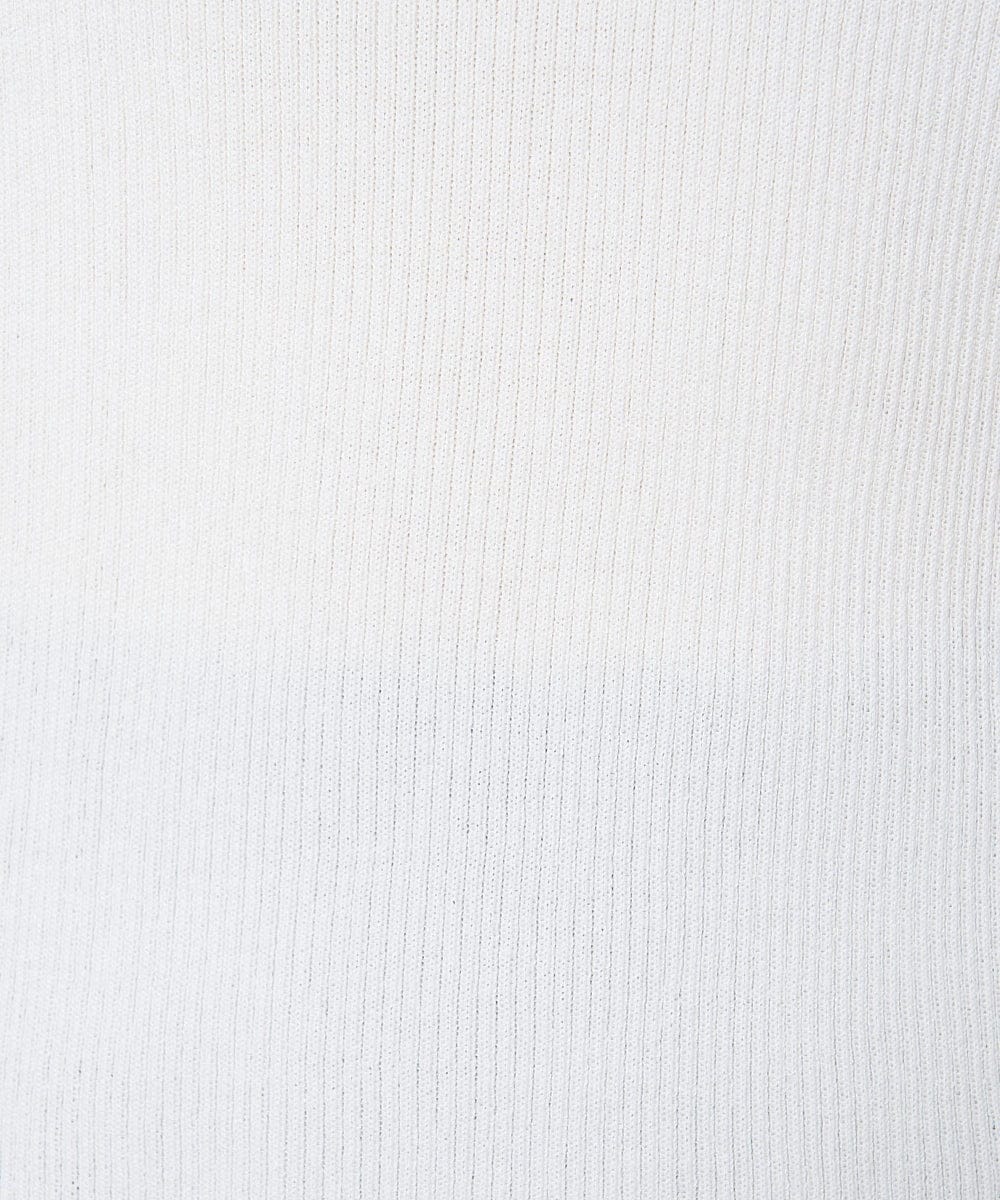 F1FGA31120 MK MICHEL KLEIN(小さいサイズ)(メゾン ドゥ サンク) 【小さいサイズ】七分袖コンパクトリブニット/洗える モカグレー