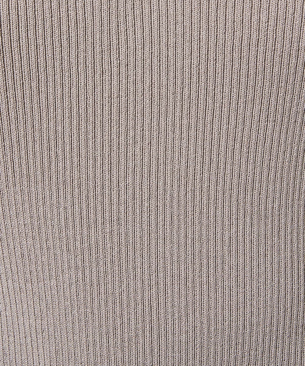 F1FGA31120 MK MICHEL KLEIN(小さいサイズ)(メゾン ドゥ サンク) 【小さいサイズ】七分袖コンパクトリブニット/洗える モカグレー