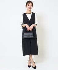 F1FGA31120 MK MICHEL KLEIN(小さいサイズ)(メゾン ドゥ サンク) 【小さいサイズ】七分袖コンパクトリブニット/洗える モカグレー