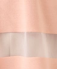 F1FGD30140 MK MICHEL KLEIN(小さいサイズ)(メゾン ドゥ サンク) 【小さいサイズ】シアー切替えニット/洗える サーモンオレンジ