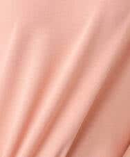 F1FGD30140 MK MICHEL KLEIN(小さいサイズ)(メゾン ドゥ サンク) 【小さいサイズ】シアー切替えニット/洗える サーモンオレンジ