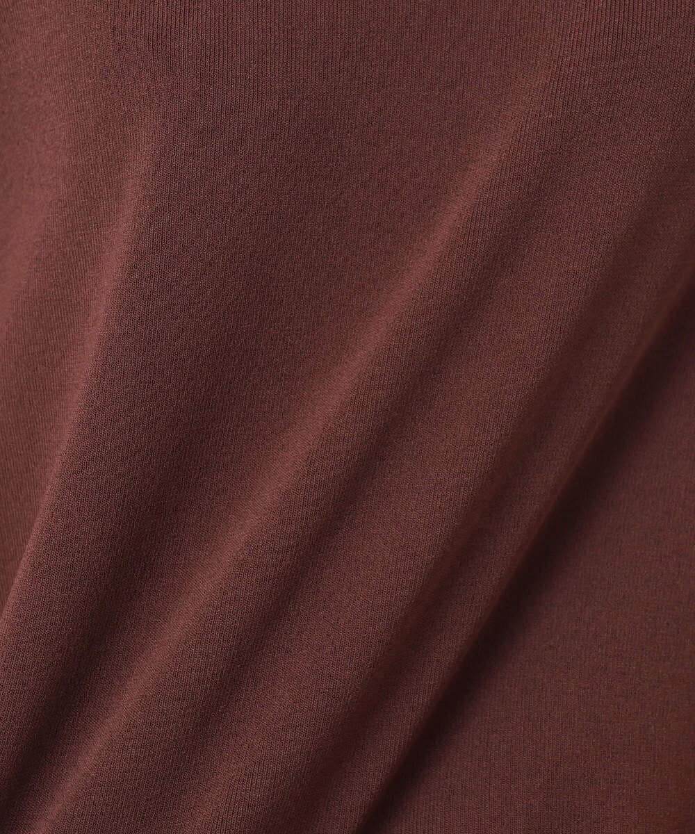 F1FGD30140 MK MICHEL KLEIN(小さいサイズ)(メゾン ドゥ サンク) 【小さいサイズ】シアー切替えニット/洗える サーモンオレンジ