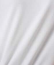 F1FGD30140 MK MICHEL KLEIN(小さいサイズ)(メゾン ドゥ サンク) 【小さいサイズ】シアー切替えニット/洗える サーモンオレンジ