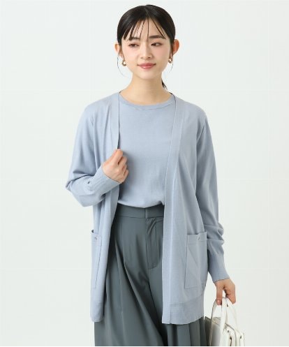 F1FGD30170 MK MICHEL KLEIN(小さいサイズ) 【小さいサイズ】カラーニットアンサンブル/洗える