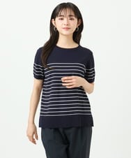 F1FGD30170 MK MICHEL KLEIN(小さいサイズ)(メゾン ドゥ サンク) 【小さいサイズ】カラーニットアンサンブル/洗える ライトブルー