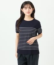 F1FGD30170 MK MICHEL KLEIN(小さいサイズ)(メゾン ドゥ サンク) 【小さいサイズ】カラーニットアンサンブル/洗える ライトブルー