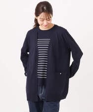 F1FGD30170 MK MICHEL KLEIN(小さいサイズ)(メゾン ドゥ サンク) 【小さいサイズ】カラーニットアンサンブル/洗える ライトブルー