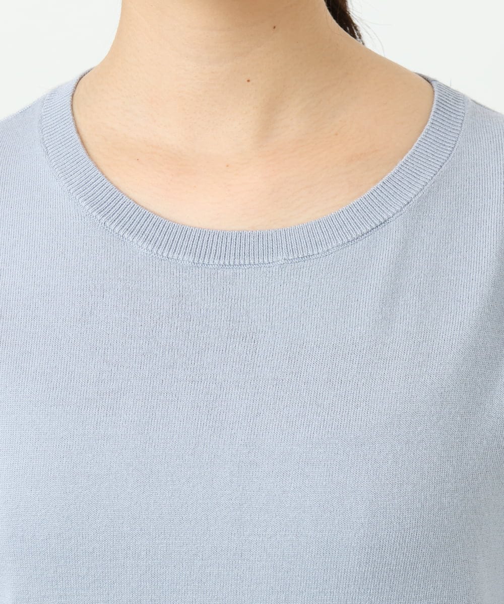 F1FGD30170 MK MICHEL KLEIN(小さいサイズ)(メゾン ドゥ サンク) 【小さいサイズ】カラーニットアンサンブル/洗える ライトブルー