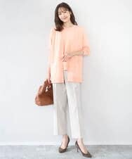 F1FGD30170 MK MICHEL KLEIN(小さいサイズ)(メゾン ドゥ サンク) 【小さいサイズ】カラーニットアンサンブル/洗える ライトブルー