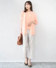 F1FGD30170 MK MICHEL KLEIN(小さいサイズ)(メゾン ドゥ サンク) 【小さいサイズ】カラーニットアンサンブル/洗える ライトブルー