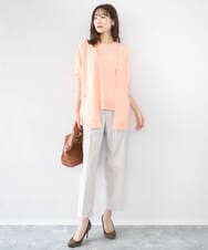 F1FGD30170 MK MICHEL KLEIN(小さいサイズ)(メゾン ドゥ サンク) 【小さいサイズ】カラーニットアンサンブル/洗える ライトブルー