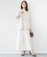 F1FGD30170 MK MICHEL KLEIN(小さいサイズ)(メゾン ドゥ サンク) 【小さいサイズ】カラーニットアンサンブル/洗える ライトブルー