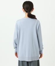 F1FGD30170 MK MICHEL KLEIN(小さいサイズ)(メゾン ドゥ サンク) 【小さいサイズ】カラーニットアンサンブル/洗える ライトブルー