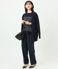 F1FGD30170 MK MICHEL KLEIN(小さいサイズ)(メゾン ドゥ サンク) 【小さいサイズ】カラーニットアンサンブル/洗える ライトブルー