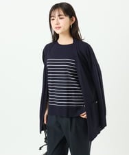 F1FGD30170 MK MICHEL KLEIN(小さいサイズ)(メゾン ドゥ サンク) 【小さいサイズ】カラーニットアンサンブル/洗える ライトブルー