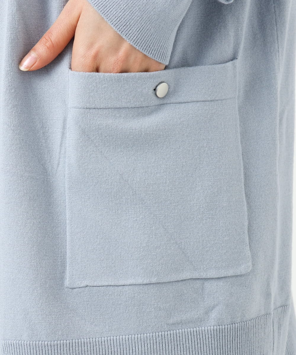 F1FGD30170 MK MICHEL KLEIN(小さいサイズ)(メゾン ドゥ サンク) 【小さいサイズ】カラーニットアンサンブル/洗える ライトブルー