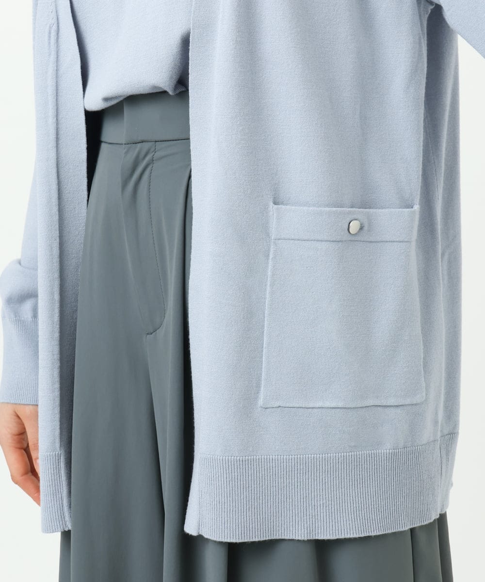 F1FGD30170 MK MICHEL KLEIN(小さいサイズ)(メゾン ドゥ サンク) 【小さいサイズ】カラーニットアンサンブル/洗える ライトブルー