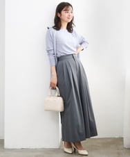 F1FGD30170 MK MICHEL KLEIN(小さいサイズ)(メゾン ドゥ サンク) 【小さいサイズ】カラーニットアンサンブル/洗える ライトブルー