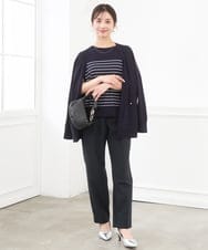 F1FGD30170 MK MICHEL KLEIN(小さいサイズ)(メゾン ドゥ サンク) 【小さいサイズ】カラーニットアンサンブル/洗える ライトブルー