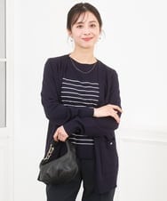 F1FGD30170 MK MICHEL KLEIN(小さいサイズ)(メゾン ドゥ サンク) 【小さいサイズ】カラーニットアンサンブル/洗える ライトブルー