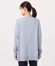 F1FGD30170 MK MICHEL KLEIN(小さいサイズ)(メゾン ドゥ サンク) 【小さいサイズ】カラーニットアンサンブル/洗える ライトブルー