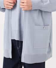 F1FGD30170 MK MICHEL KLEIN(小さいサイズ)(メゾン ドゥ サンク) 【小さいサイズ】カラーニットアンサンブル/洗える ライトブルー