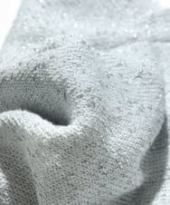 F1FGD31150 MK MICHEL KLEIN(小さいサイズ)(メゾン ドゥ サンク) 【小さいサイズ】ラメ入りノットヤーンVネックニット/洗える ライトブルー