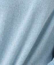 F1FGD31150 MK MICHEL KLEIN(小さいサイズ)(メゾン ドゥ サンク) 【小さいサイズ】ラメ入りノットヤーンVネックニット/洗える ライトブルー