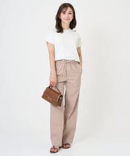 F1FGD40110 MK MICHEL KLEIN(小さいサイズ)(メゾン ドゥ サンク) 【小さいサイズ】フレンチスリーブニット/接触冷感/UVカット/洗える ネイビー