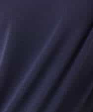 F1FGD40110 MK MICHEL KLEIN(小さいサイズ)(メゾン ドゥ サンク) 【小さいサイズ】フレンチスリーブニット/接触冷感/UVカット/洗える ネイビー