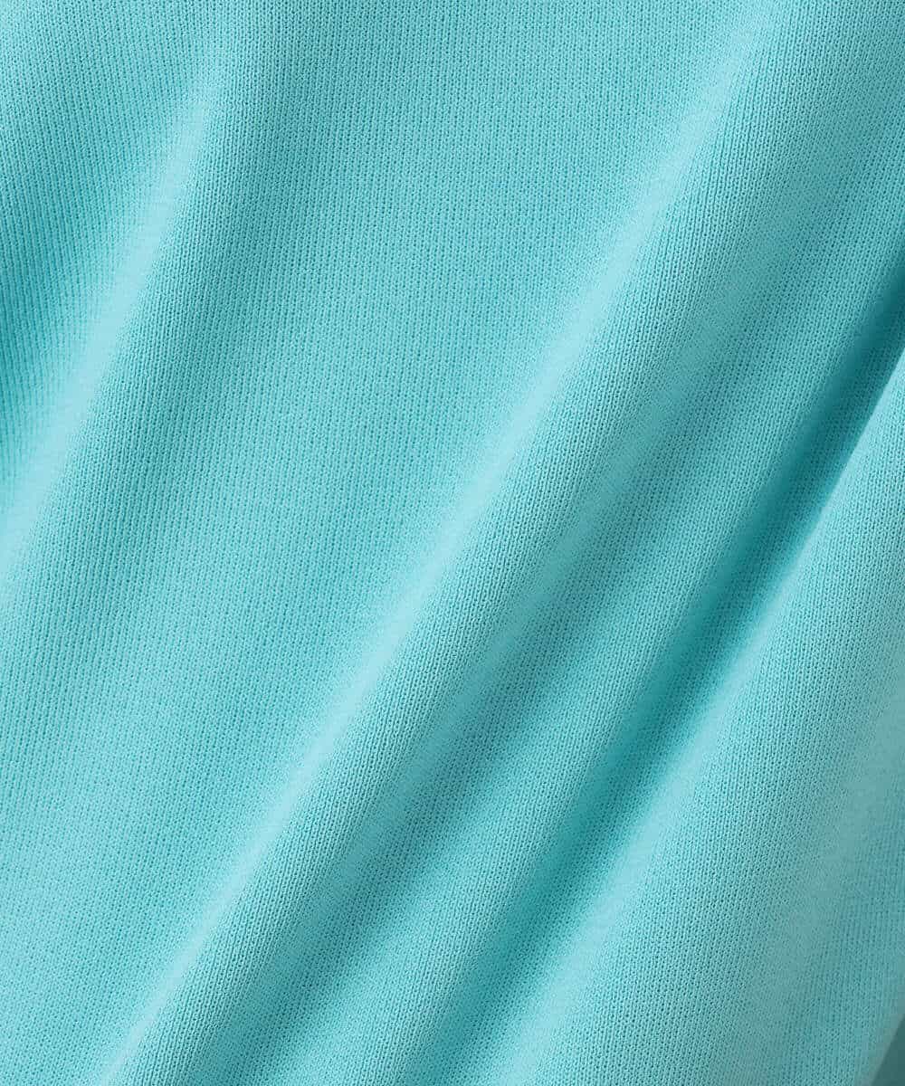 F1FGD40110 MK MICHEL KLEIN(小さいサイズ)(メゾン ドゥ サンク) 【小さいサイズ】フレンチスリーブニット/接触冷感/UVカット/洗える ネイビー