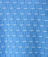 F1FGD41130 MK MICHEL KLEIN(小さいサイズ)(メゾン ドゥ サンク) 【小さいサイズ】ブロック調クロップド丈ニット/UVカット/洗える ブルー