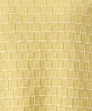 F1FGD41130 MK MICHEL KLEIN(小さいサイズ)(メゾン ドゥ サンク) 【小さいサイズ】ブロック調クロップド丈ニット/UVカット/洗える ブルー