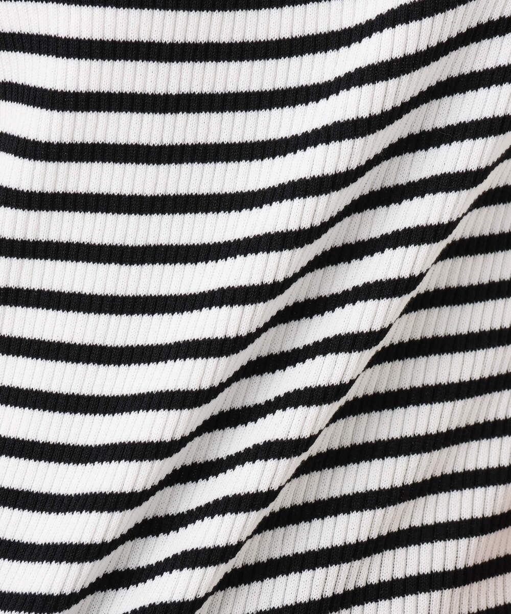 F1FGD44070 MK MICHEL KLEIN(小さいサイズ)(メゾン ドゥ サンク) 【小さいサイズ】スクエアネックリブニットタンクトップ/UVカット/洗える ホワイト（無地）