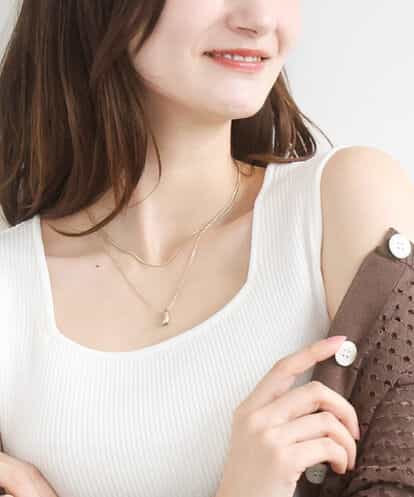 F1FGD44070 MK MICHEL KLEIN(小さいサイズ) 【小さいサイズ】スクエアネックリブニットタンクトップ/UVカット/洗える