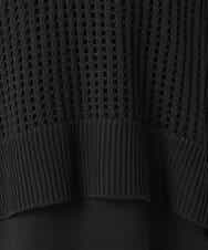 F1FGD50160 MK MICHEL KLEIN(小さいサイズ)(メゾン ドゥ サンク) 【小さいサイズ】[洗濯機で洗える]メッシュ編みニットベスト×タンクトップ ツインセット イエロー